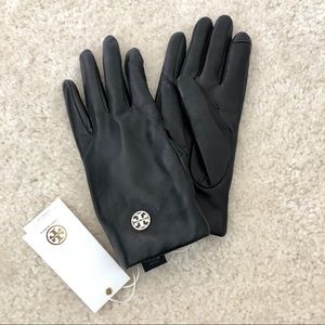 NWT Tory Burch Black Leather Gloves